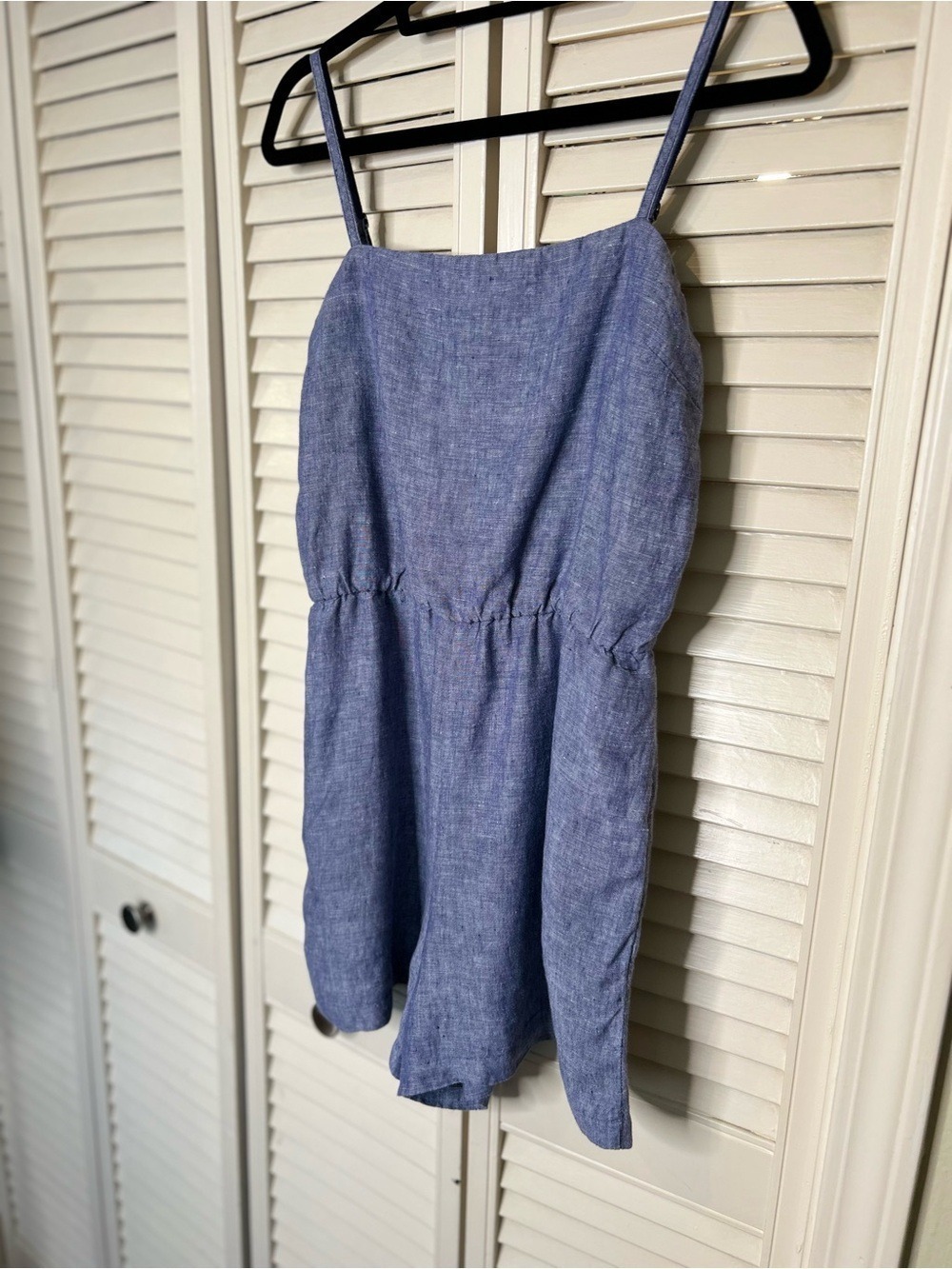 Cynthia Rowley Blue Linen Romper